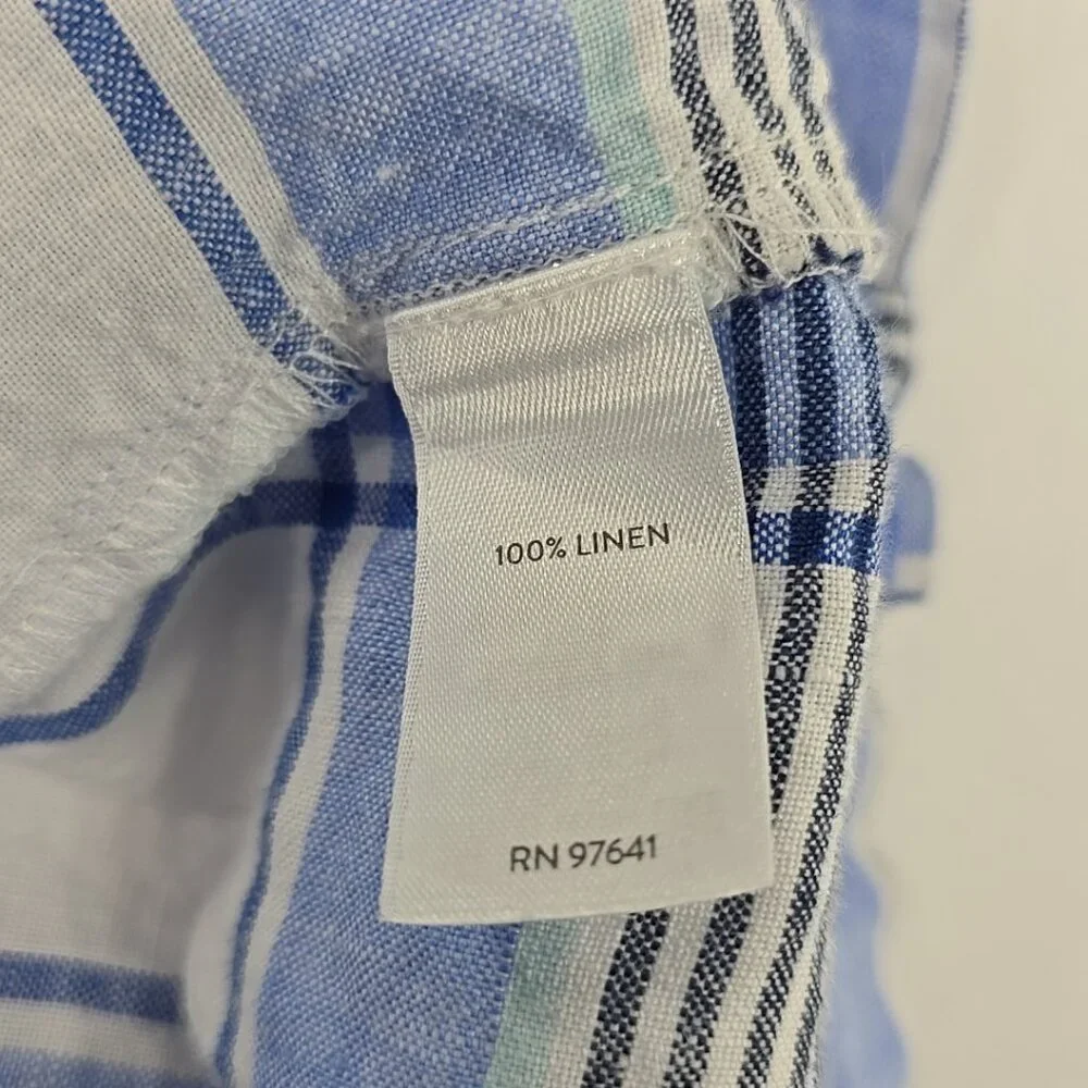 J. Jill Love Linen Plaid Full Button Up Shift‎ Dress WOMEN'S SIZE MEDIUM PETITE. - Picture 10 of 16
